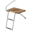 Whitecap Teak Swim Platform w/2-Step Telescoping Ladder f/Boats w/Outboard Motors